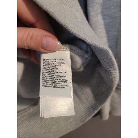 The North Face Women’s M Half Dome Hoodie Light Grey Heather Black Logo EUC - Picture 10 of 12